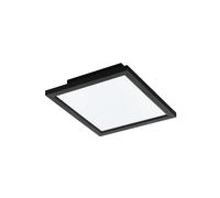 Eglo connect.z Panneau LED connecté Salobrena-Z, plafonnier 30 cm, lampe de plafond intelligente ZigBee contrôlable par appli et commande vocale, blanc chaud - froid, dimmable, noir