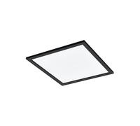 Eglo connect.z Panneau LED connecté Salobrena-Z, plafonnier 45 cm, lampe de | plafond intelligente ZigBee contrôlable par appli et commande vocale, blanc chaud - froid, dimmable, noir