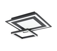 Plafonnier connecté SAVATARILA-Z LED 4X2,7W en acier noir 450x450x70mm