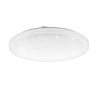 Eglo connect.z Plafonnier LED connecté Frania-Z avec effet cristal, ZigBee, app et commande vocale Alexa, blanc chaud - froid, RGB, lampe de plafond à intensité variable, blanc, Ø 43 cm