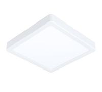 Luminaire en saillie connecté FUEVA-Z IP44 LED 16,5W en acier blanc 210x210x28mm