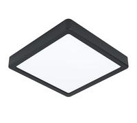 EGLO connect.z Plafonnier LED connecté Fueva-Z, 21 cm, lampe de plafond ZigBee pour salle de bains, contrôlable par appli et commande vocale, blanc chaud - froid, dimmable, noir, IP44