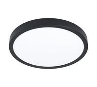 Eglo connect.z Plafonnier LED connecté pour salle de bains Fueva 6-Z, Ø 38,9 cm, ZigBee, App et commande vocale Alexa, blanc chaud-blanc froid, intensité lumineuse variable, noir, IP44