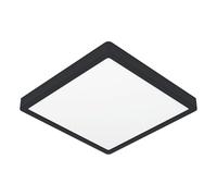 Eglo connect.z Plafonnier LED connecté pour salle de bains Fueva 6-Z, 39 x | 39 cm, ZigBee, App et commande vocale Alexa, blanc chaud-blanc froid, intensité lumineuse variable, noir, IP44