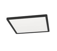 Eglo connect.z Plafonnier LED connecté Rovito-Z, lampe de plafond contrôlable par appli et commande vocale Alexa, blanc chaud - froid, rétro-éclairage RGB, dimmable, Noir, 29,5 cm