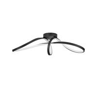 Eglo connect.z Smart Home plafonnier LED Calarossa-Z, ZigBee, app et | commande vocale Alexa, blanc chaud-blanc froid, RGB, luminaire à intensité variable, métal noir et blanc, 23 x 70,5 cm