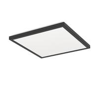 Eglo connect.z Smart Home Plafonnier LED de salle de bain Rovito-Z, ZigBee, app et commande vocale Alexa, blanc chaud-blanc froid, RGB, luminaire à intensité variable, noir, IP44, 29x29 cm