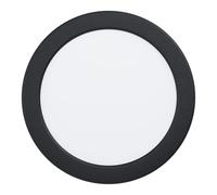 Eglo connect.z Spot LED connecté encastrable Fueva 6-Z, Ø 16,6 cm, lampe encastrée ZigBee pour salle de bains, app et commande vocale Alexa, RGB, blanc chaud - froid, dimmable, noir, IP44