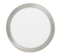 Eglo connect.z Spot LED encastrable pour salle de bains Fueva-Z, extra-plat, Ø 216 mm, lampe ZigBee, contrôlable par appli et commande vocale, blanc chaud - froid, dimmable, nickel-mat, IP44