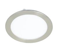 Eglo connect.z Spot LED encastrable pour salle de bains Fueva-Z, extra-plat, Ø 165 mm, lampe ZigBee, contrôlable par appli et commande vocale, blanc chaud - froid, dimmable, nickel-mat, IP44