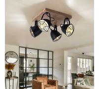 Eglo Deckenleuchte Deckenlampe Bois 4 Spots Verstellbar 4x E14 L 30 cm
