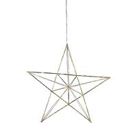 Eglo Décoration de Noël LED suspendue, étoile décorative à suspendre, déco | lumineuse avec minuterie, déco fenêtre en métal finition laiton, lumière blanc chaud