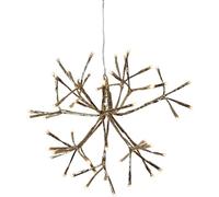 Eglo Décoration LED Noël extérieure, suspension dorée, guirlande lumineuse | feu d'artifice, câble, lumière cristal de glace blanc chaud, étoile lumineuse suspendue Ø 30 cm, IP44