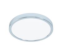 Eglo Fueva 5 Plafonnier LED avec protection IP44 pour salle de bain/cuisine/chambre, 28,5x3 cm, métal, chrome (99266)