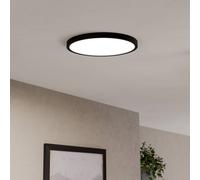 Eglo connect.z Plafonnier LED connecté pour salle de bains Fueva 6-Z, Ø 38,9 cm, ZigBee, App et commande vocale Alexa, blanc chaud-blanc froid, intensité lumineuse variable, noir, IP44