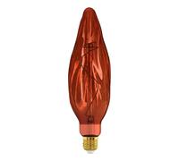 Eglo Grosse ampoule LED E27 filament spirale, lampe décorative à intensité variable, luminaire vintage en cuivre, 4 watts, 20 lumens, blanc chaud, 2000 K, L 25,5 cm
