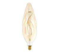 Eglo Grosse ampoule LED E27 filament spirale, lampe décorative Big Size à intensité variable, luminaire vintage extra-large en ambre, 4 watts, 270 lumens, blanc chaud, 2100 K, L 34,5 cm