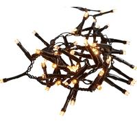 Guirlande lumineuse LED Décoration de Noël Chaîne lumineuse Arbre de Noël extérieur noir ambre Lampe de jardin Décoration de balcon, plastique, 800x 0,06W, L 1600 cm
