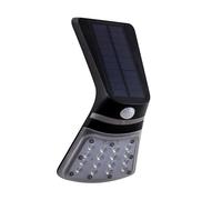 Eglo Lamozzo 1, 2 Lampes d'Extérieur Led avec Détecteur de Mouvement, Applique Murale Solaire en Plastique Noir, Transparent, Capteur Jour et Nuit, Lampe à Batterie, Blanc Chaud, Blanc Neutre, Ip44