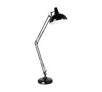 Eglo Lampadaire BORGILLIO – design vintage, 1 ampoule E27 1x60W, acier noir, 380x0x1900 mm