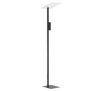 Eglo Lampadaire Budensea, lampe sur pied 2 flammes, lampadaire en aluminium