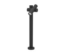 Eglo Lampadaire extérieur LED Fossignano, lampe sur pied avec spot | orientable, luminaire jardin, borne en aluminium noir, IP44, lumière chaude, 70 cm
