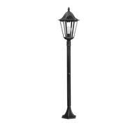 Lampadaire extérieur NAVEDO IP44 E27 1X60W en fonte d'aluminium noir et argent patiné D230mm