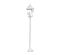 EGLO NAVEDO, Borne lumineuse extérieure, Blanc, Aluminium, Verre, IP44, Entrée, Jardin, Terrasse, Transparent