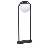 Eglo Lampadaire extérieur Prata Vecchia, 1 flamme, design minimaliste | lampadaire en acier galvanisé noir et plastique blanc, lampe extérieure avec douille E27, indice de protection IP44