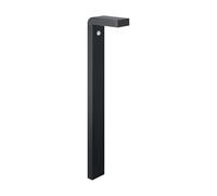 Eglo Lampadaire extérieur solaire Baracconi, lampe sur pied avec piquet de terre et détecteur de mouvement, éclairage d'extérieur pour jardin, Down Light, aluminium noir, IP44