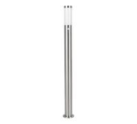Lampe sur pied Helsinki en acier inoxydable avec détecteur de mouvement 110cm de hauteur E27 IP44