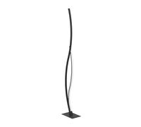 Eglo Lampadaire LED Grisolia, design incurvé, métal noir, lumière blanc | chaud, 129 cm, lampe salon