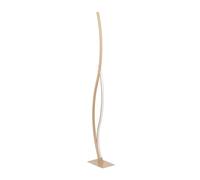 Eglo Lampadaire LED Grisolia, design salon, courbé, métal effet bois | lumière blanc chaud, 129 cm