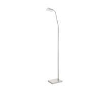 EGLO Lampadaire LED Tavolara 1 | Lampe de salon, lampadaire à intensité variable, acier, plastique nickel mat, blanc chaud