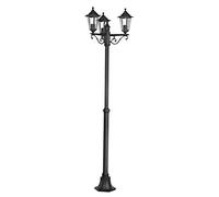 Lampadaire extérieur Davangus 3-flamme Ø 55cm noir, transparent