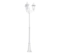 EGLO NAVEDO, Borne lumineuse extérieure, Blanc, Aluminium, Verre, IP44, Entrée, Jardin, Terrasse, Transparent