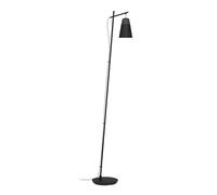 Eglo Lampadaire sur pied Canterras, luminaire en terrazzo gris et blanc | lampe de salon en métal noir avec interrupteur à pied, douille E27