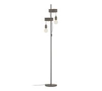 Lampadaire TO4 E27 2X10W en acier marron antique et noir 260x250x1690mm