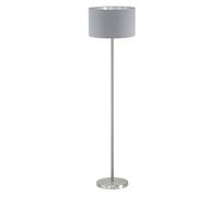 Eglo Lampdaire MASERLO, lampe de sol en textile à flamme, lampe sur pied