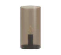 Eglo Lampe de chevet Geo, lampe de table élégante, déco salon et chambre à | coucher, luminaire à poser cylindrique, verre et plastique de couleur sable, douille E14, Ø 10 cm