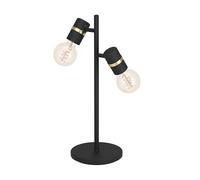 Eglo Lampe de chevet Lurone, lampe de table à poser avec 2 spots