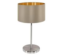 Lampe à poser MASERLO E27 1X60W en acier nickel mat D230mm