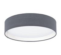 EGLO Lampe de plafond LED PASTERI, plafonnier à flamme en textile, matériau