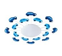 Eglo Lampe de plafond VIKI 1, lampe murale à flamme pour chambre d'enfant, plafonnier en acier, couleur : bleu, verre : satiné, blanc, douille : E27