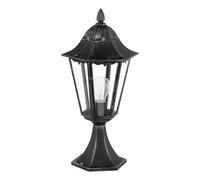 Eglo Lampe d'extérieur sur socle Navedo 93462 Ø23cm IP44 E27 1x60W Noir/Argent patiné