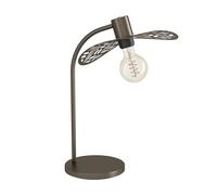 Eglo Lampe de table à poser Swaby, luminaire déco avec abat-jour incurvé