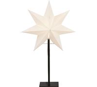 Eglo Lampe de table avec étoile de Noël, étoile décorative 3D lumineuse en | papier avec socle en métal, lampe de table Noël en noir et blanc avec câble, douille E14, 55 cm