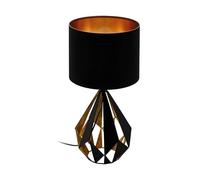 Lampe à poser CARLTON 5 E27 1X60W en acier noir et cuivre D250mm