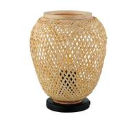 EGLO Lampe de table de chevet Dembleby, lampe osier à poser au style