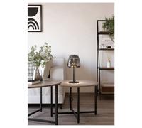 Eglo Lampe De Table LED Smart RGBTW Bluetooth Noir Chrome Ø16,5cm 7,7W Dimmable